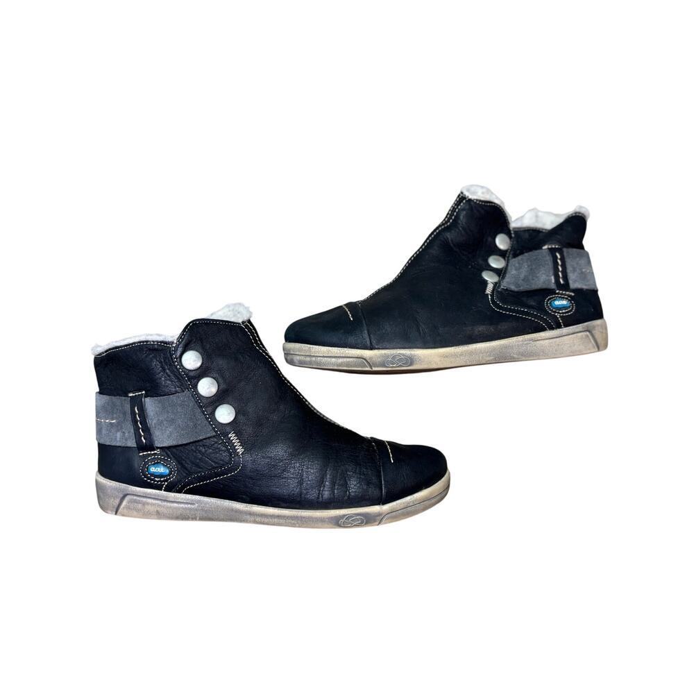 Cloud Aline, Black, Women's Wool Lining Ankle Zip Boot, high-top sneaker, Size 5 - Picture 2 of 12